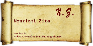 Noszlopi Zita névjegykártya